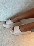 Llyge Zimmer Platform Sandals Cream