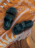 Llyge Ma Belle Sandals Contrast Stitch