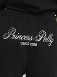 Llyge Princess Polly Track Shorts Cursive Text Black Sand