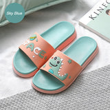Llyge summer Women Cute Animal Floor Flat Shoes Indoor Flip Flops Non-Slip Bathroom Home Slippers Female Beach Shoe