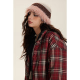 2024 fall fashion trends Staffpick American Retro Plaid Cotton-Padded Coat Couple Winter Coat Men's and Women's Double-Sided Stand Collar Cotton-Padded Coat My60