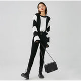 Llyge Autumn Winter Women Fashion Loose Knitted Sweater Pillover Female Vintage Wide Sleeve O Neck Lady Pullovers Tops
