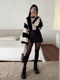 Llyge 2023 Autumn Winter Women Fashion Loose Knitted Sweater Pillover Female Vintage Wide Sleeve O Neck Lady Pullovers Tops 1016