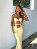 Llyge New beach skirt solid color sexy knitted hollow beach bikini cover-up sun protection clothing