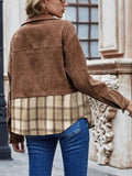 LLYGE Fall Outfits Printed Dropped Shoulder Collared Neck Denim Jacket