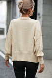 LLYGE Early Autumn New Button-Up Dropped Shoulder Cardigan