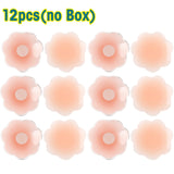 Llyge - 2/12pcs Reusable Nipple Covers, Strapless Invisible Self-adhesive Breast Lift Pasties, Women's Lingerie & Underwear Accessories