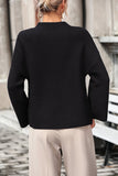 LLYGE Early Autumn New Mock Neck Dropped Shoulder Pullover Sweater