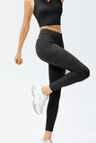 LLYGE Full Size Slim Fit High Waist Long Sports Pants with Pockets