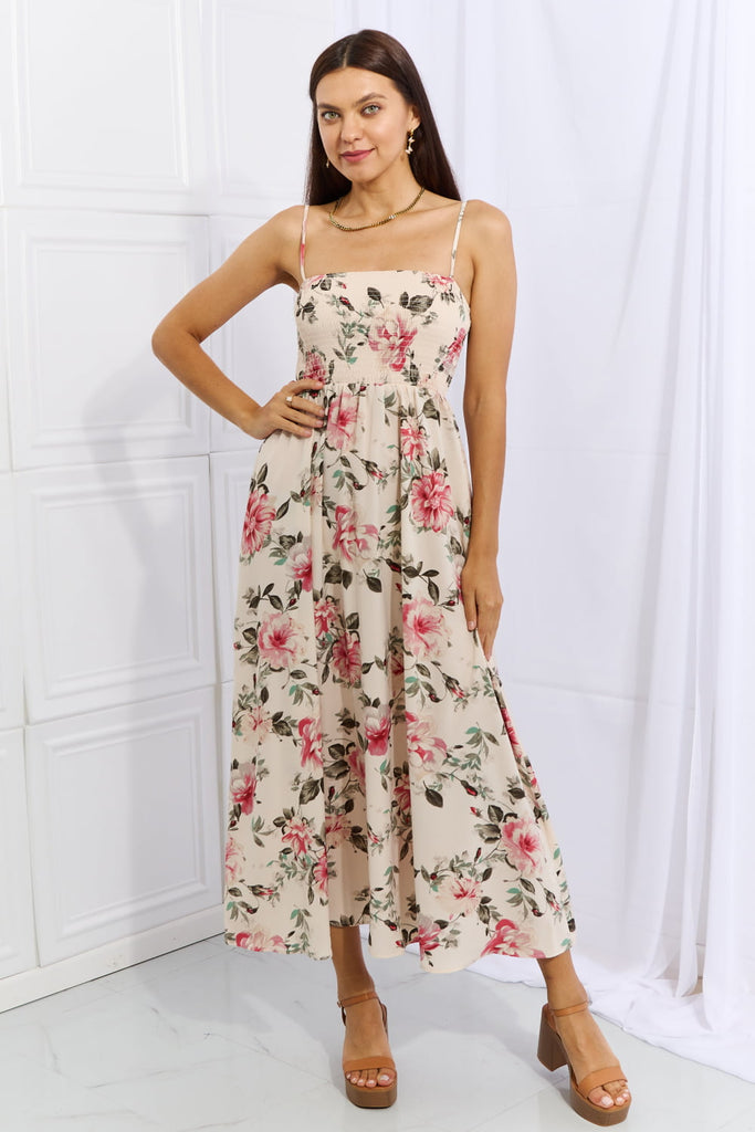 LLYGE Hold Me Tight Sleevless Floral Maxi Dress in Pink