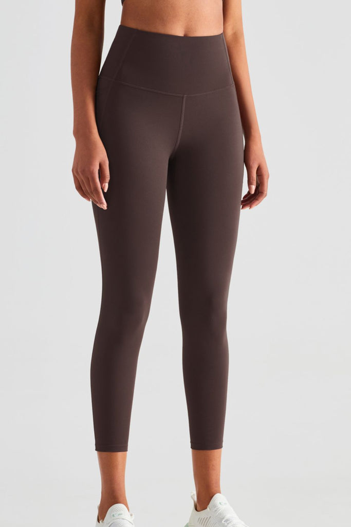LLYGE Wide Waistband Sports Leggings with Pockets