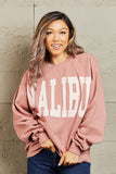 LLYGE 2023 Autumn New Fall Outfit Sweet Claire "Malibu" Oversized Crewneck Sweatshirt
