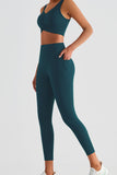 LLYGE Wide Waistband Sports Leggings with Pockets