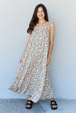 LLYGE  In The Garden Ruffle Floral Maxi Dress in Natural Rose