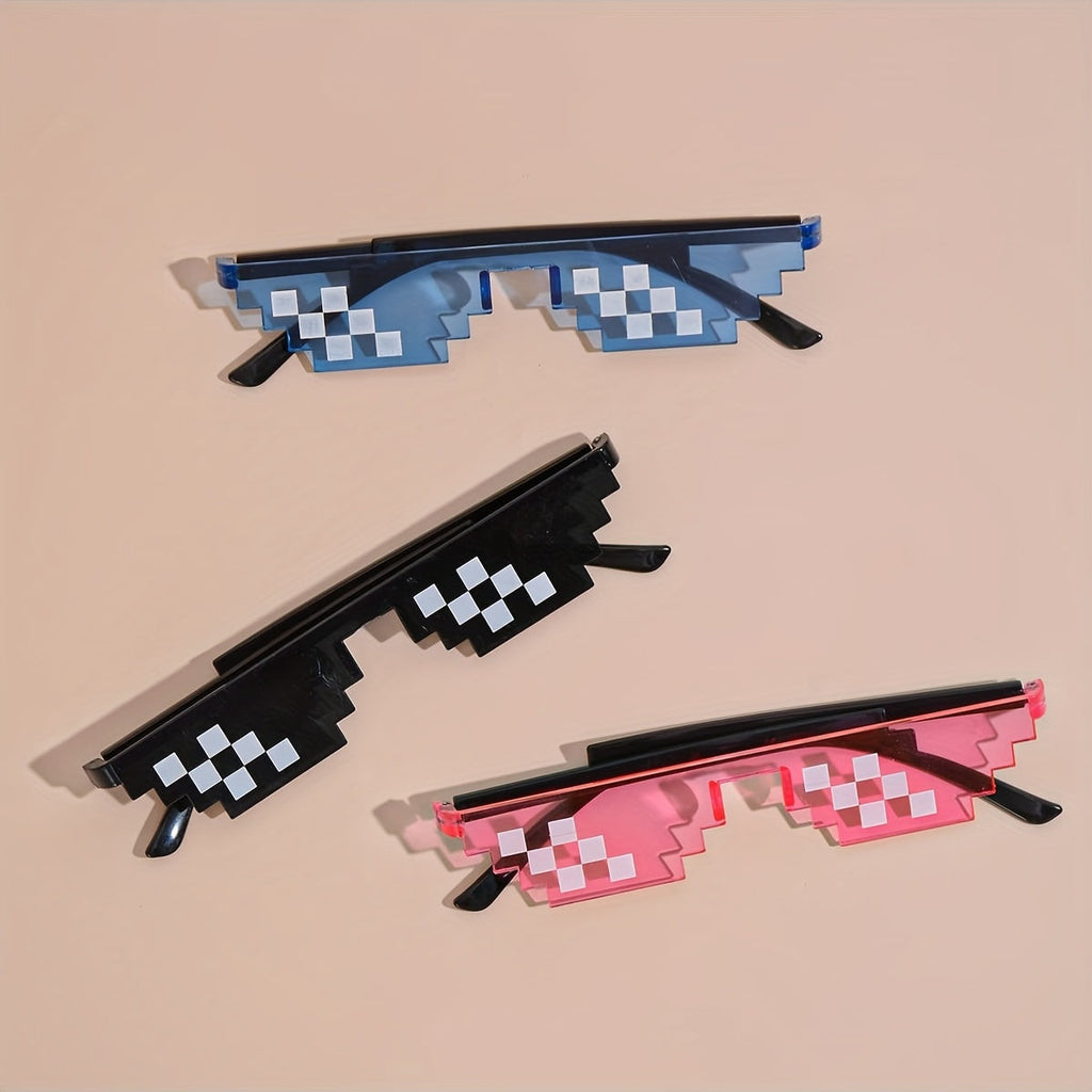 Llyge - 1pc. Festival Party Props Party Photo Props Mosaic Funny Party Glasses Anime Pixel Glasses. Cheap Stuff. Weird Stuff. Mini Stuff. Cute Aesthetic Stuff. Cool Gadgets. Unusual Items. Party Decor. Party Supplies