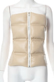 Llyge - Khaki Casual Solid Patchwork Backless Zipper Strapless Tops