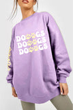 LLYGE Early Autumn New Simply Love Full Size Round Neck Dropped Shoulder DOGS Graphic Sweatshirt