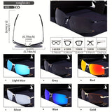Llyge - Trendy Cool Rimless Metal Frame Polarized Sunglasses, For Men Women Outdoor Party Vacation Travel Driving Fishing Decors Photo Props , ideal choice for gifts
