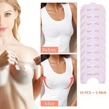 Llyge - 10Pcs Disposable Nipple Stickers, Invisible Self-Adhesive Anti-sagging Nipple Pasties, Women's Lingerie & Underwear Accessories
