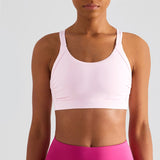 Llyge Yoga Bra Women  Cross Crop Tops Gather Sports Underwear Shockproof Running Sports Bra Push Up Gym Tank Top
