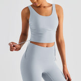 Llyge Sports Bra Yoga Underwear Ultra Light U-Shaped Vest For Women Naked Feeling Workout Running Active Wear Fitness Top