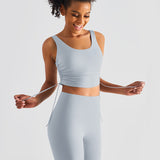 Llyge Sports Bra Yoga Underwear Ultra Light U-Shaped Vest For Women Naked Feeling Workout Running Active Wear Fitness Top