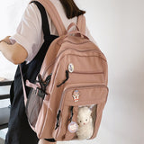 Llyge 2024 New Summer Nylon Women Rucksack Female Travel Double Shoulder Backpack Student School Bag For Teenager Girls Mochila