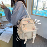 Llyge Small women's backpack girls school bag waterproof nylon fashion Japanese casual young girl's bag Female mini