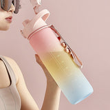 Llyge 2023 1100ml Fashion Healthy Material Water Bottle Color Change Design Large Capacity Sports Plastic Drinking Bottles Eco-Friendly