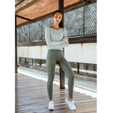 Llyge Long Sleeve Yoga Shirts New Arrival Back Pierced Sports Tops  Soft Fabrics Clothes Back Knotted Running Clothing