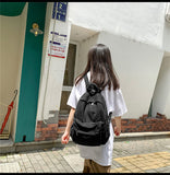 Llyge New Korean Large Capacity Canvas Backpacks Women Kawaii Students Preppy Bag For Teenager Girls School Travel Backpack Bookbag