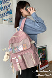 LLYGE Kawaii Nylon Women Backpack Fashion Waterproof Rucksack For Teen Girls School Bag Cute Student Bookbag Travel Mochila