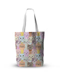 Trend 3D Women Foldable Canvas Tote Bag Cute Cartoon Animal Funny Casual Large Capacity Shopping Shoulder Bags Girl Pink Handbag
