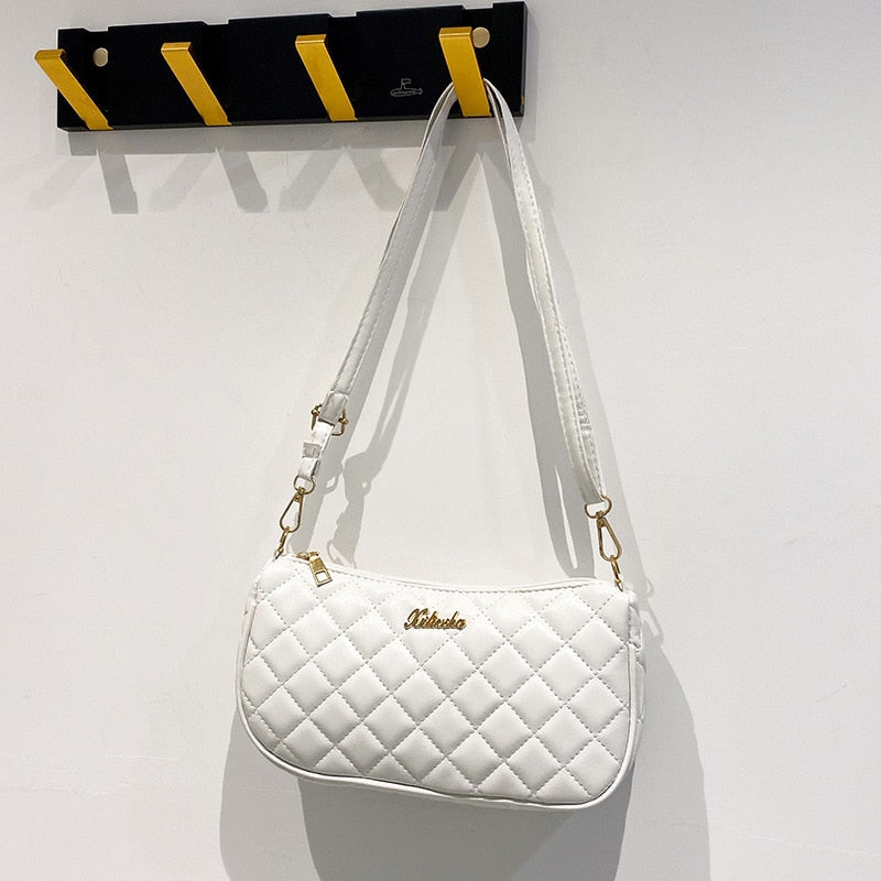 Llyge 2022 Single Shoulder Messenger Bag Chain Simple Crossbody Bag New Fashion Lingge Shell Bag Contrast Color Women's Handbag