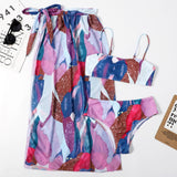 Llyge 2023  Three Pieces Bikini Set Women Swimsuit And Beach Cover Up Skirt Swimwear Female Bathing Suits Beachwear Swimming Suit