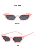 LLYGE 2023 Small Cat Eye Fashion Sunglasses Women Vintage Plastic Mirror Vintage Sun Glasses Female Oculos De Sol Feminino UV400