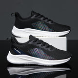 LLYGE Hot Sale High Quality Men Shoes Comfortable Mens Sports Outdoor Running Shoes Breathable Lightweight Sneakers Black White 39-44