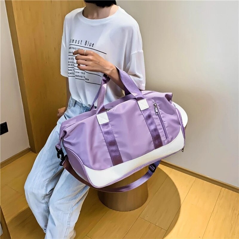 Llyge New Women's Sports Bag Travel Bags Waterproof Weekend Bag Suitcases Handbags Luggage Yoga Shoulder Bags For Gym Xmas