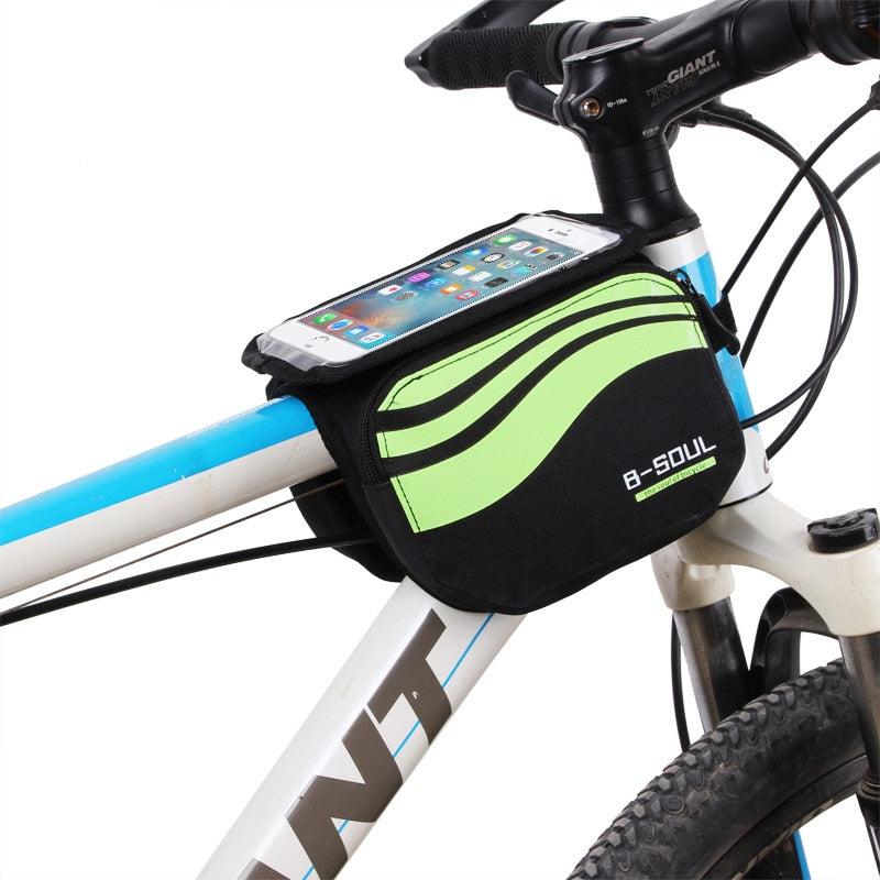 Llyge Bicycle Top Tube Touch Screen Phone Bag 5.7 Inch Cellphone Bag Mountain Bike Riding Bags Cycling Pannier Bag  Accessories