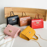Alligator Pattern Handbags For Women 2023 Soft PU Shoulder Bags Female Small Square Messenger Bags Ladies Travel Chain Crossbody