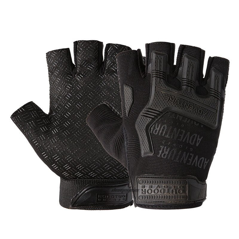 Llyge Tactical Combat Half Finger Gloves Outdoor Hunting Hiking Protection Gloves Anti-Slip Military Paintball Airsoft Shooting Gloves