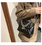LLYGE Luxury Ladies Shoulder Bag 2022 New Trendy Fashion Rhombus Portable Small Square Bag High Quality Leather Chain Messenger Bag