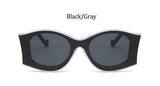 Llyge  2022 2022 New Fashion Oval Sunglasses Woman Vintage Green Shades For Women Brand Designer Sunglasses Feminine Glasses UV400 Oculos
