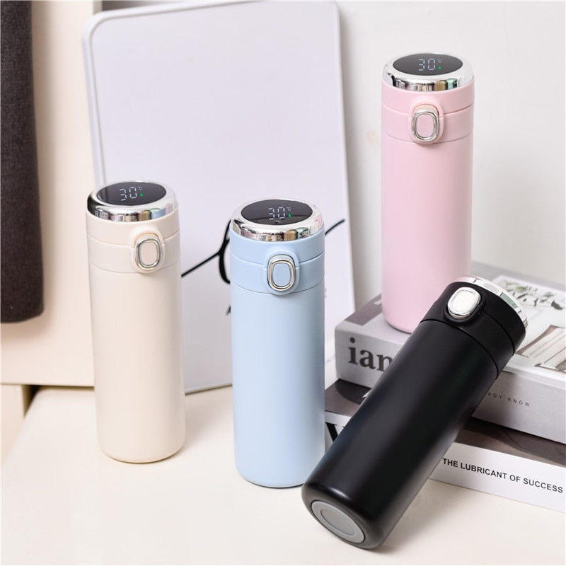 Llyge 2023 Stainless Steel Color Changing Smart Water Insulated Bottle Thermal Mug Thermos For Tea Vacuum Flask Coffee Cup Christmas Gift