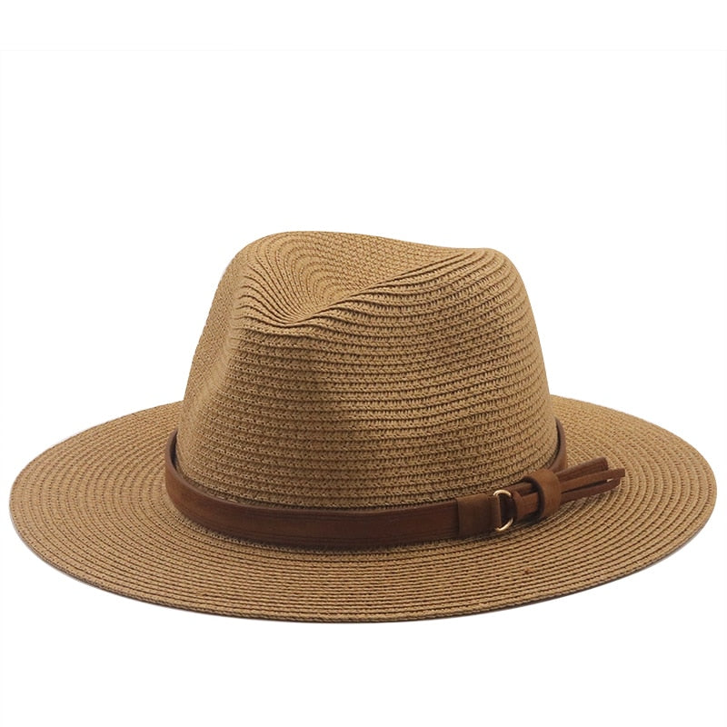 Panama Hat Summer Sun Hats For Women Men Beach Straw Hat Fashion UV Sun Protection Travel Cap Chapeu Feminino 2023
