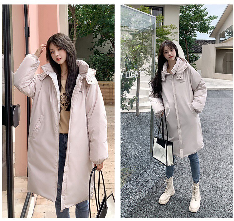 Llyge 2023  Hooded Mid-Length Cotton-Padded Jackets 2023 New Coat Women's Winter Korean Sports Style Cotton-Padded Jacket Parker Warm Thick