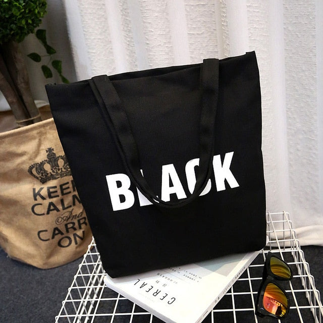 Llyge 2023 Large-capacity Simple Shopping Bag Luxury Brand Lady Handbags  New Letter Printing Shoulder Bag Wild Canvas Lady Bag