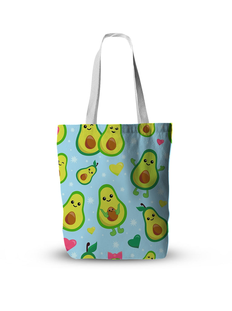 Llyge 3D Printing Fashion Female Canvas Tote Bag Reusable ECO Shopping Bag Green Fruit Avocado Poached Egg Girl Handbag Shoulder Bag