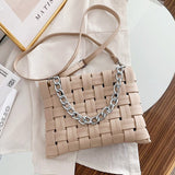Llyge 2023 New Designer Chain Woven Bags For Women Shoulder Bag Messenger Shopping Bags Crossbody Luxury Brand Handbags Big Purses