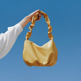 Llyge 2023  Popular Fold Women's Shoulder Bag New PU Leather Underarm Bag Fashion Texture Shopping Bag Luxury Design Handbags for Women